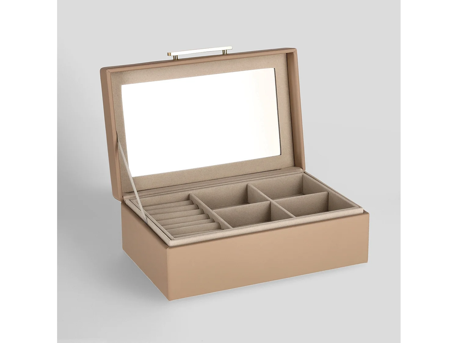 Boîte À Bijoux Gwen Beige Moyen 9 x 15 x 23