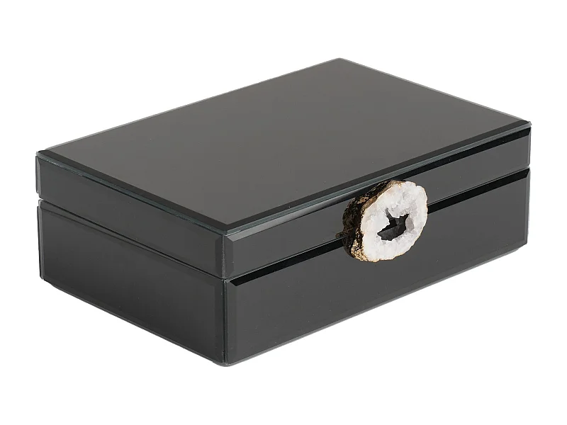 Schmuckkästchen Blacko Spiegel Mittelschwarz 8 x 24 x 16 cm