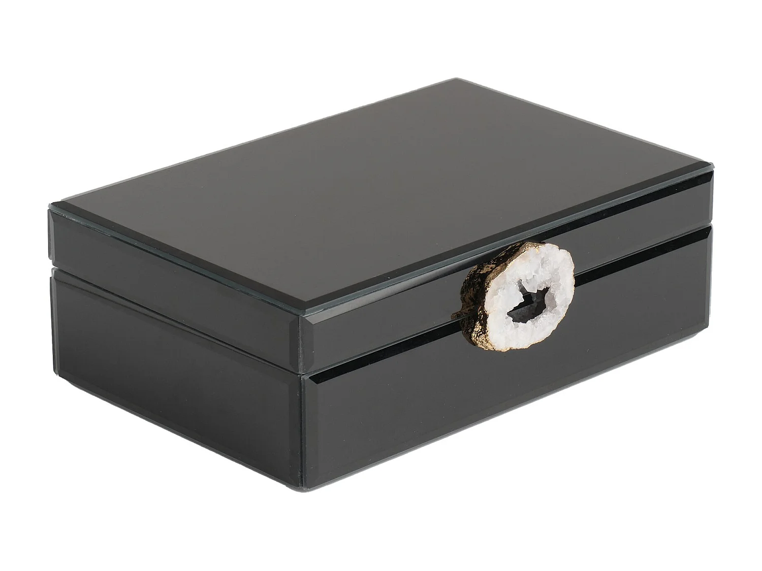 Schmuckkästchen Blacko Spiegel Mittelschwarz 8 x 24 x 16 cm