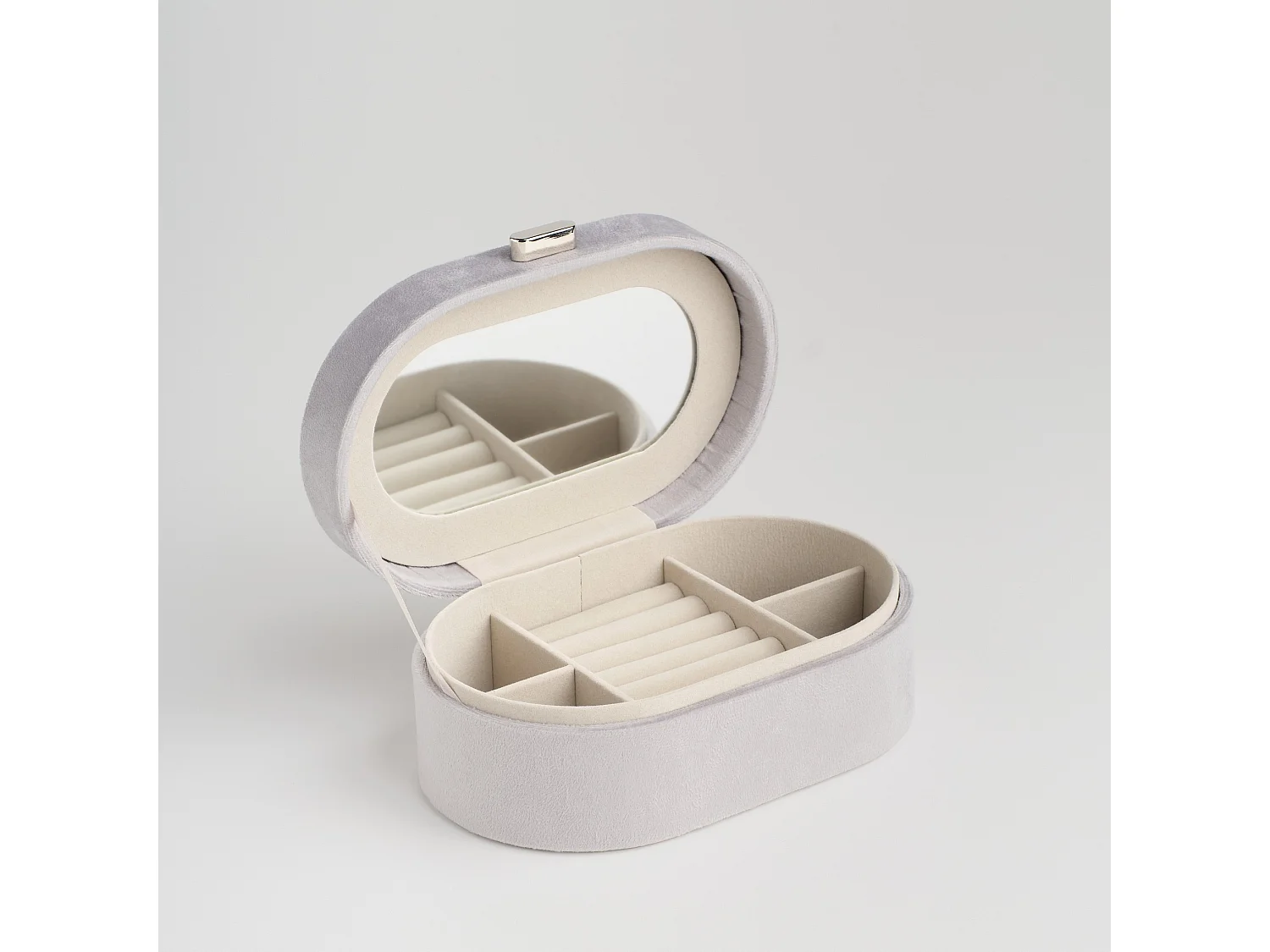 Boîte À Bijoux Maravila Gris Clair 7.5 x 20.5 x 14.2