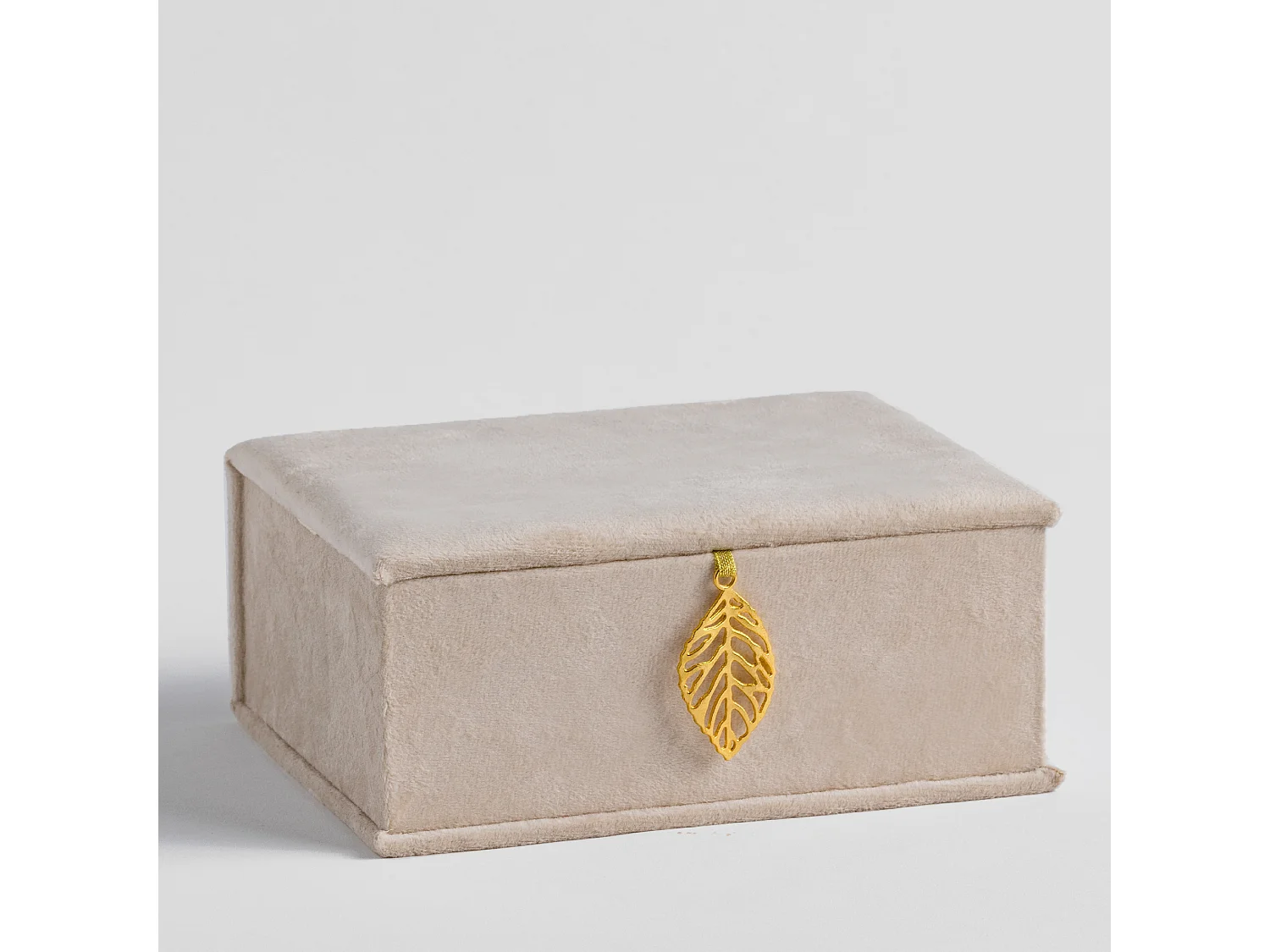 Boîte À Bijoux Angeles Beige Moyen 7.5 x 12 x 17.5