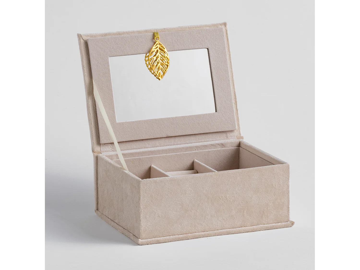 Boîte À Bijoux Angeles Beige Moyen 7.5 x 12 x 17.5