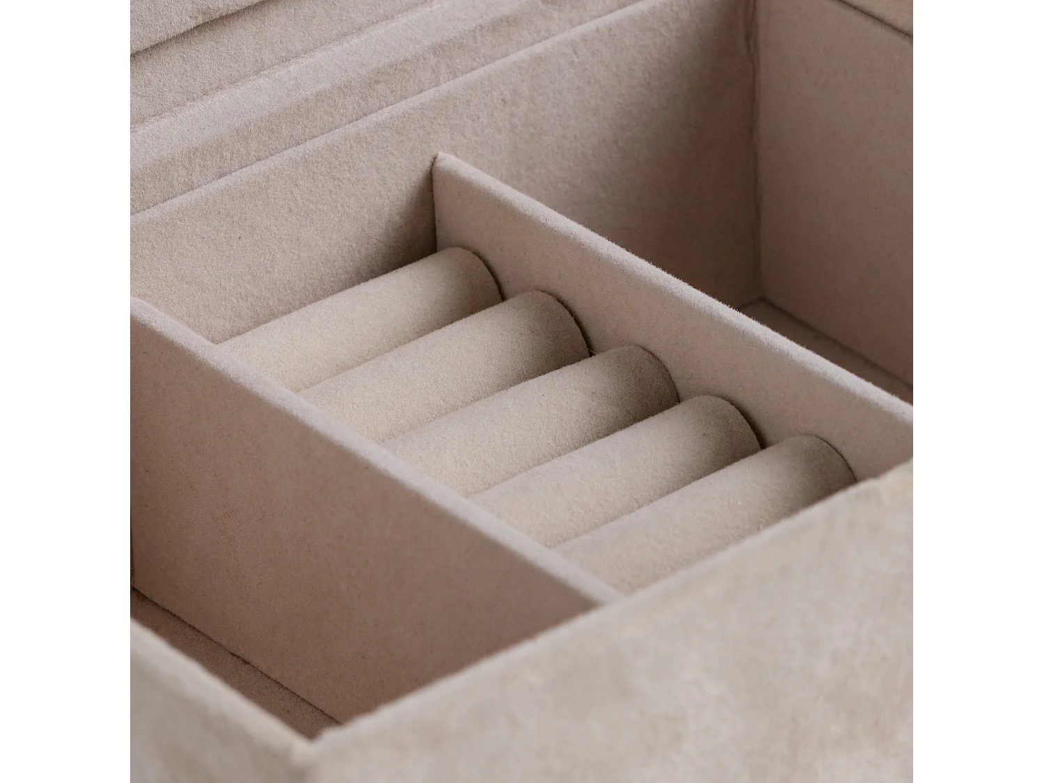 Boîte À Bijoux Angeles Beige Moyen 7.5 x 12 x 17.5