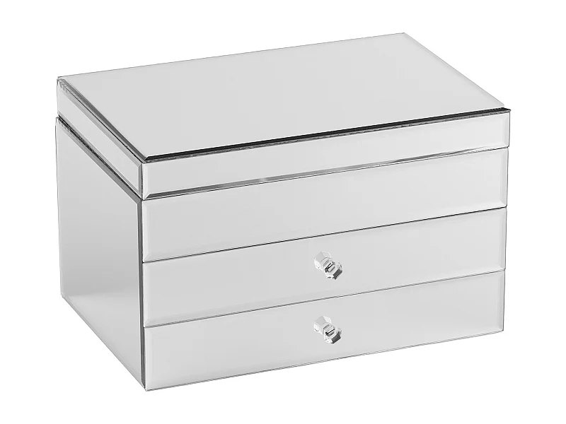 Boîte À Bijoux Paulette Argent Moyen 16.5 x 26.5 x 18