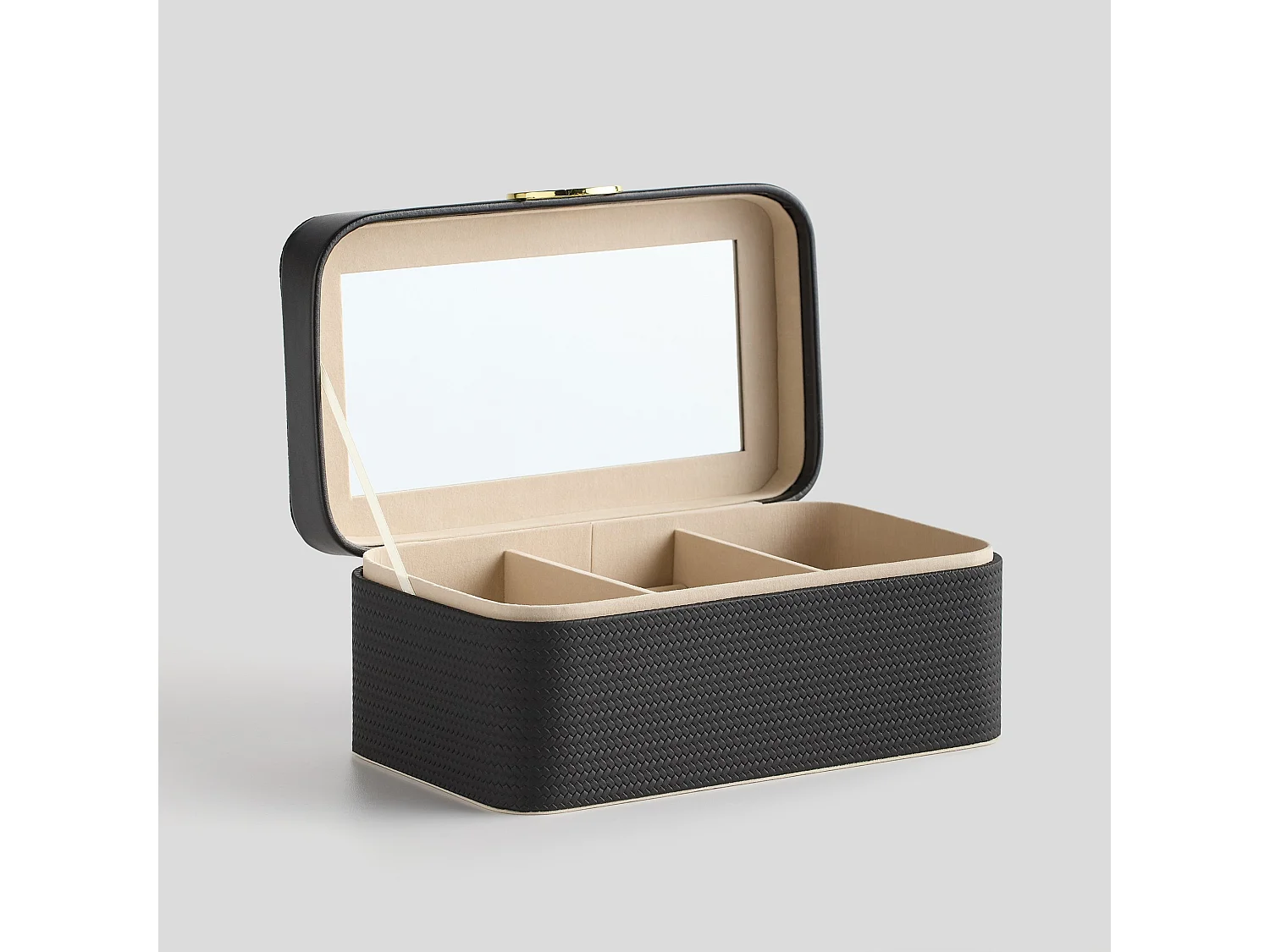 Schmuckkästchen Mawera Mittelschwarz 11 x 25.5 x 14.5