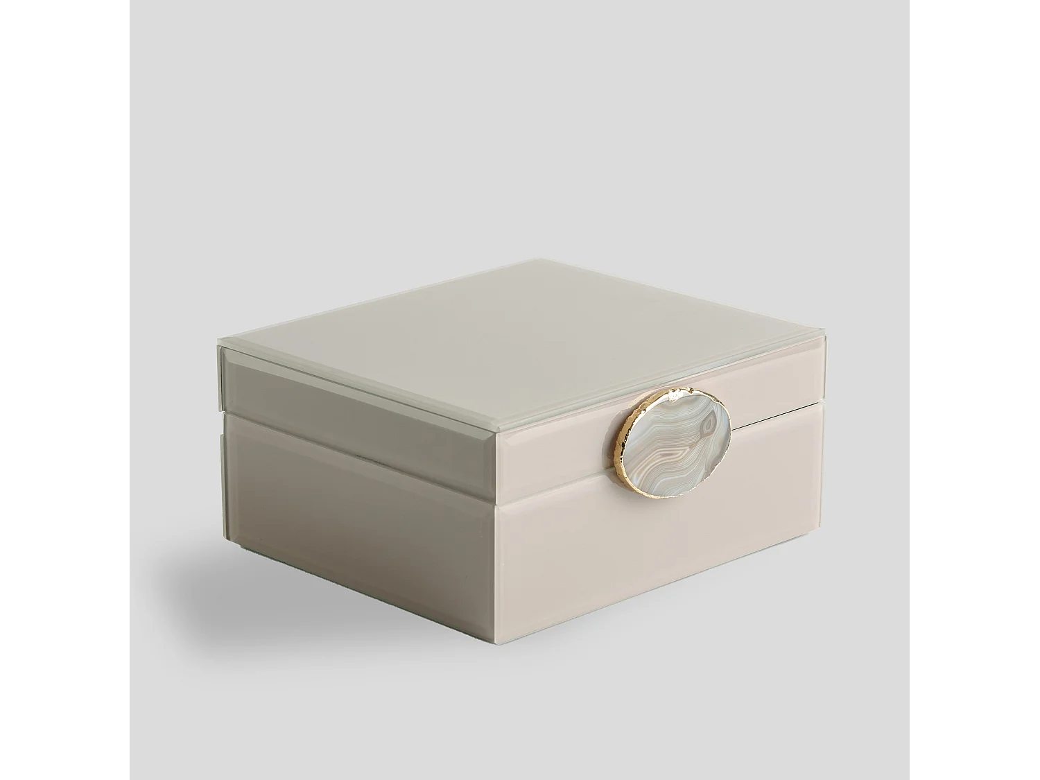 Boîte À Bijoux Dian beige moyen 8 x 17 x 15