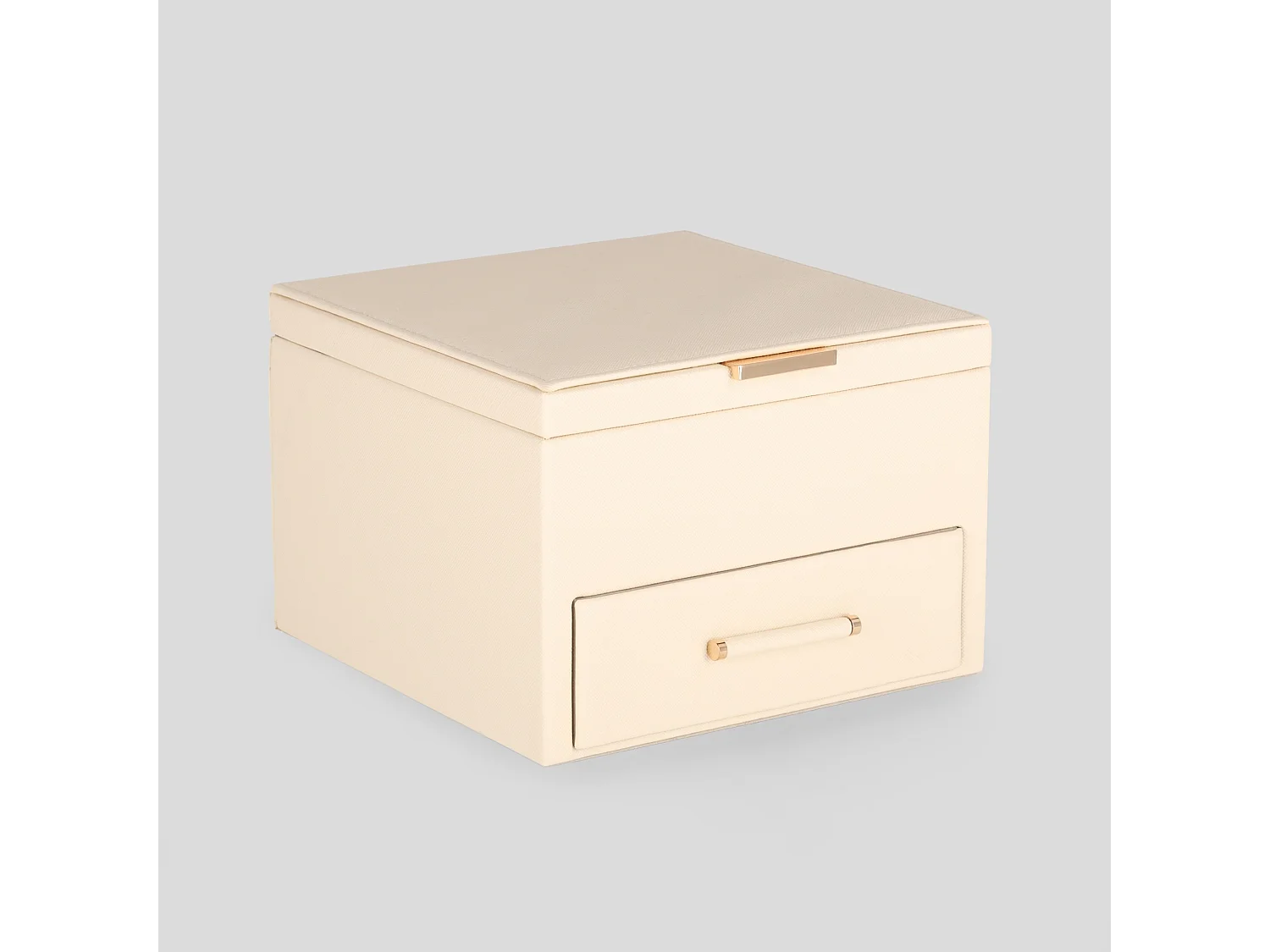 Boîte À Bijoux Molly beige moyen 13.2 x 20 x 18.5