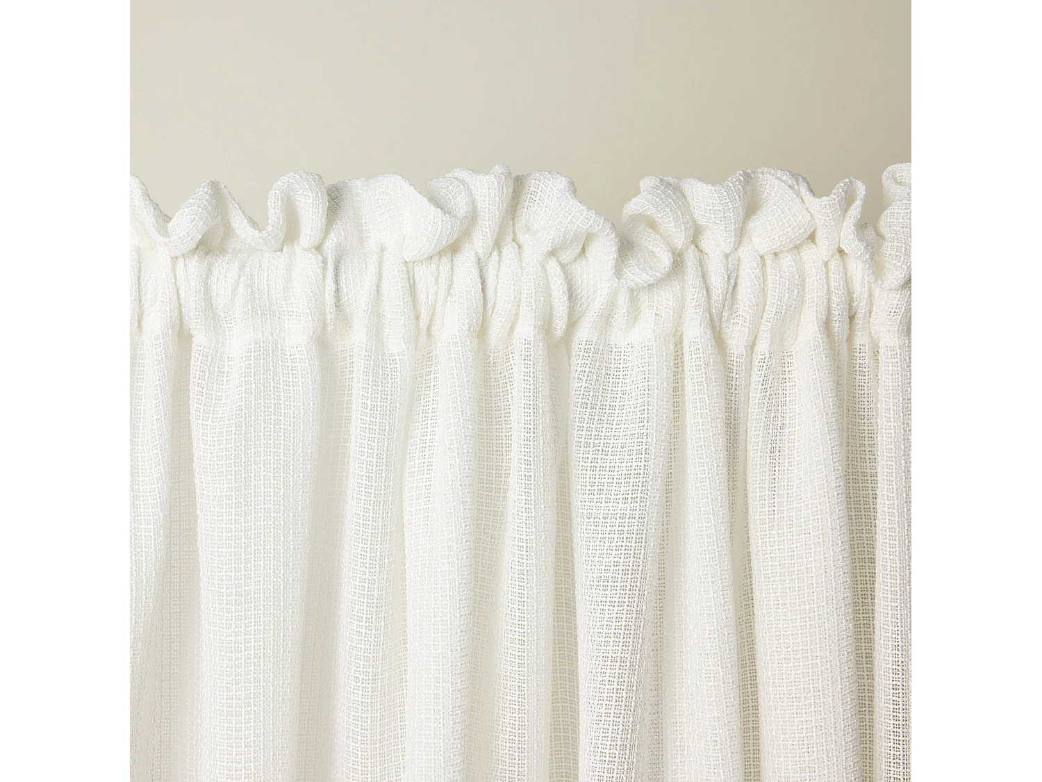 VORHANG MIT VISKOSE Leiva mittelweiß 140 x 250
