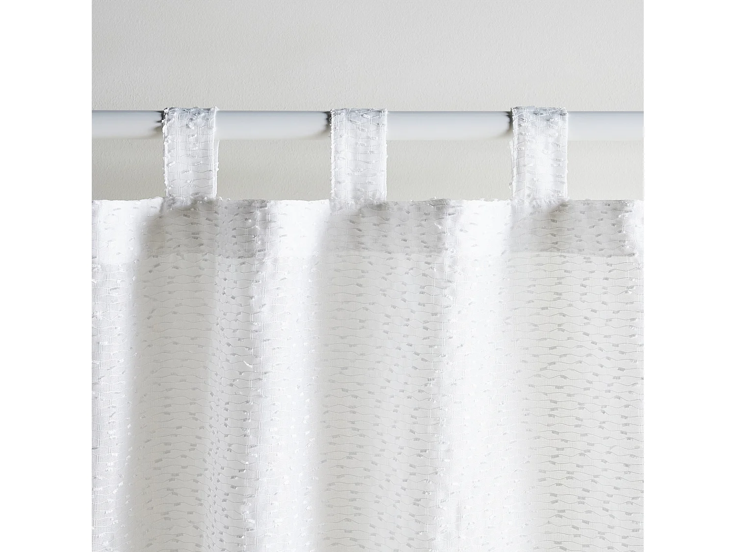 Durchsichtiger Vorhang Rocci mittelweiß 140 x 250