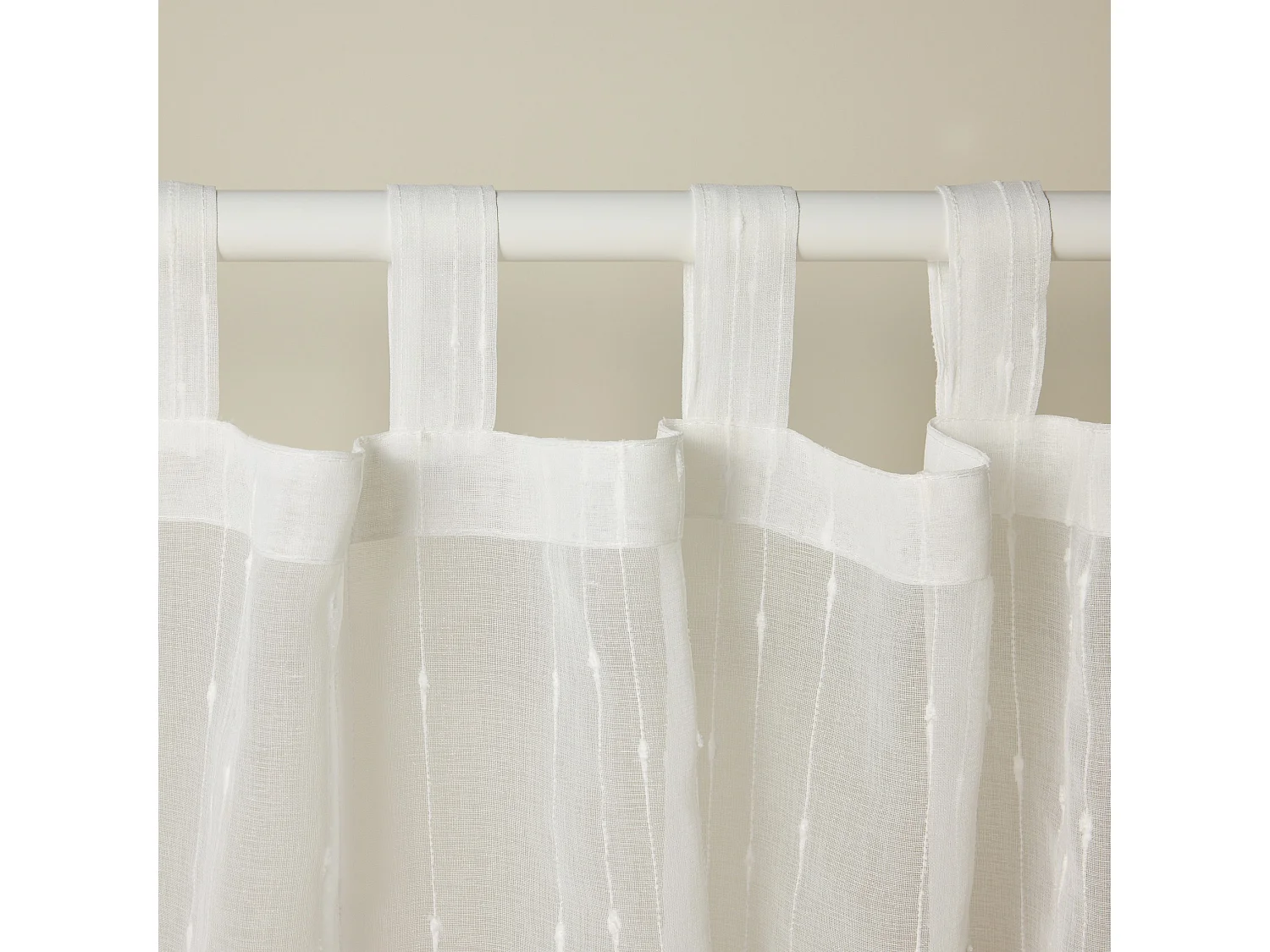 Durchsichtiger Vorhang Ravana mittelweiß 140 x 160