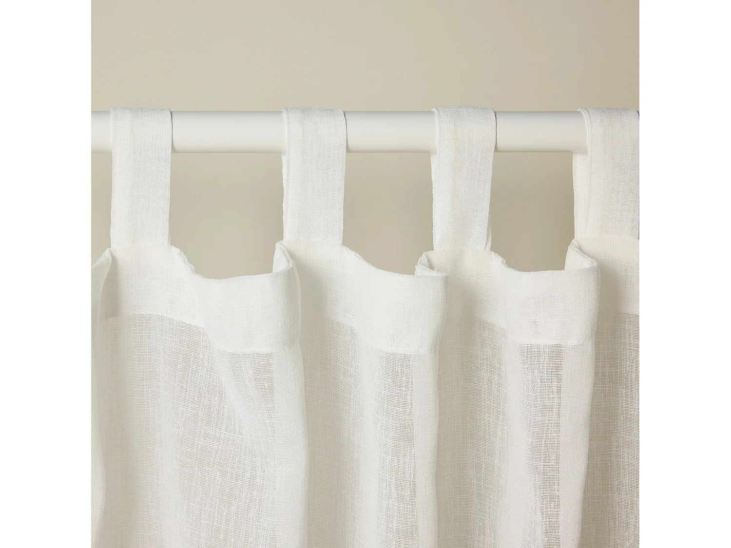 Durchsichtiger Vorhang Finno mittelweiß 140x250