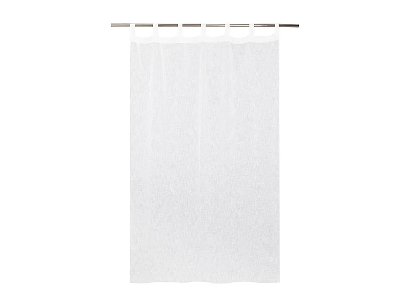 Durchsichtiger Vorhang Finno mittelweiß 140x250