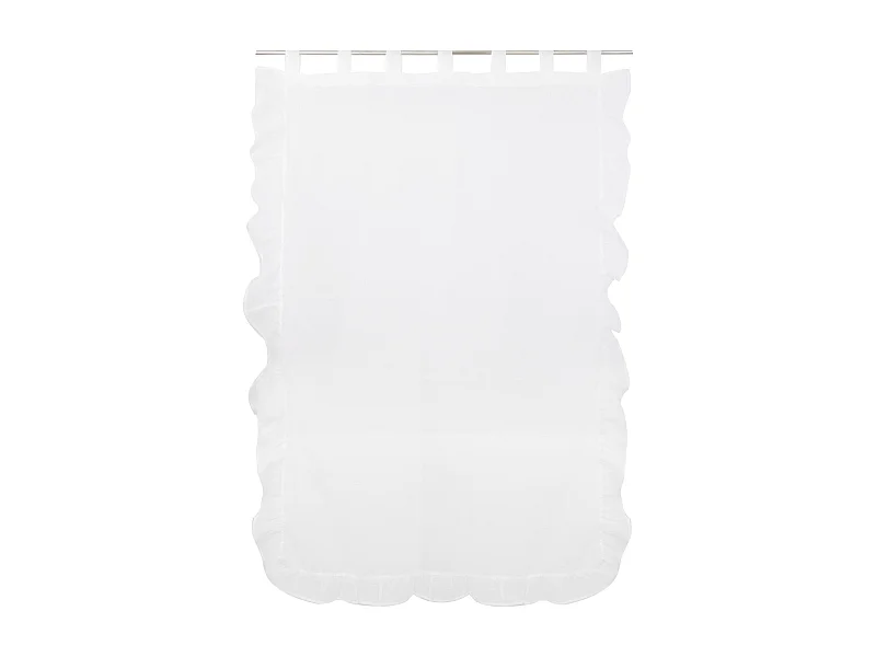 Durchsichtiger Vorhang Bacala mittelweiß 140 x 250