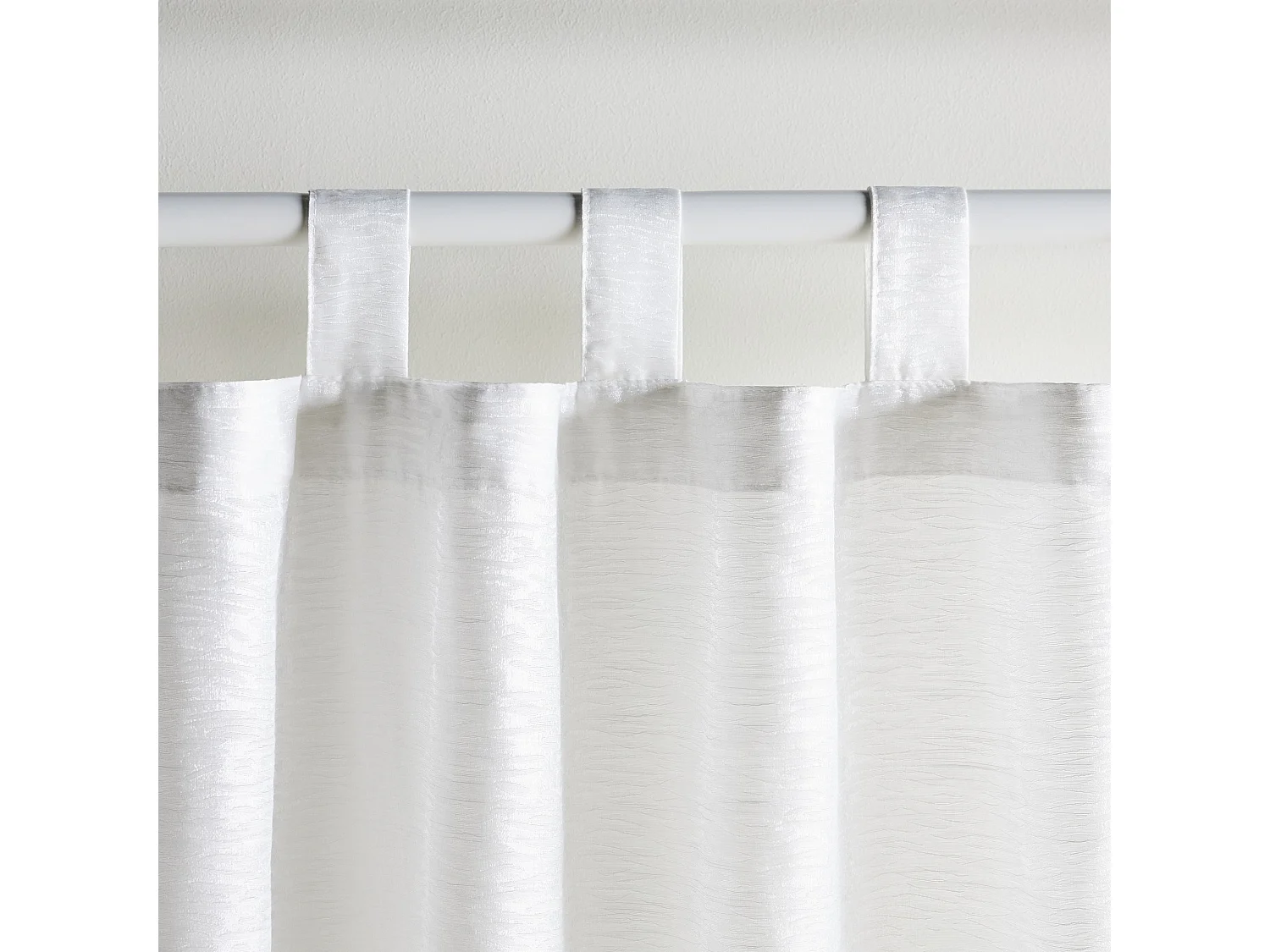 Durchsichtiger Vorhang Iddon Mittelweiß 140 x 250