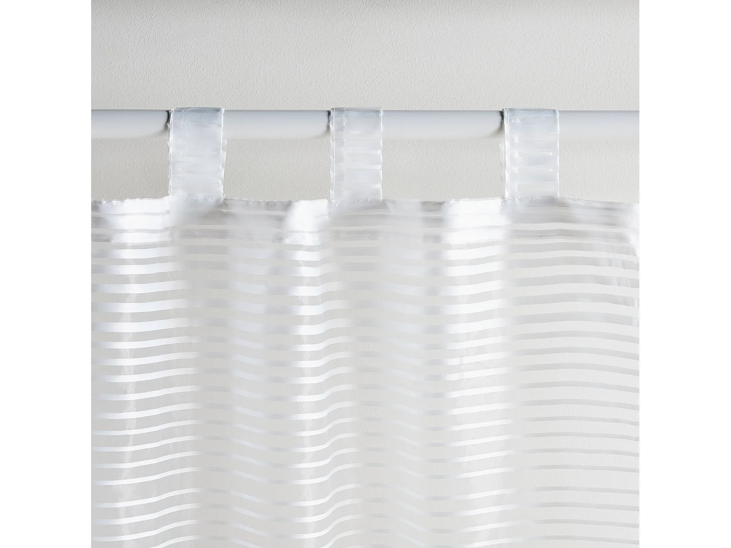Durchsichtiger Vorhang Faizo mittelweiß 140 x 250