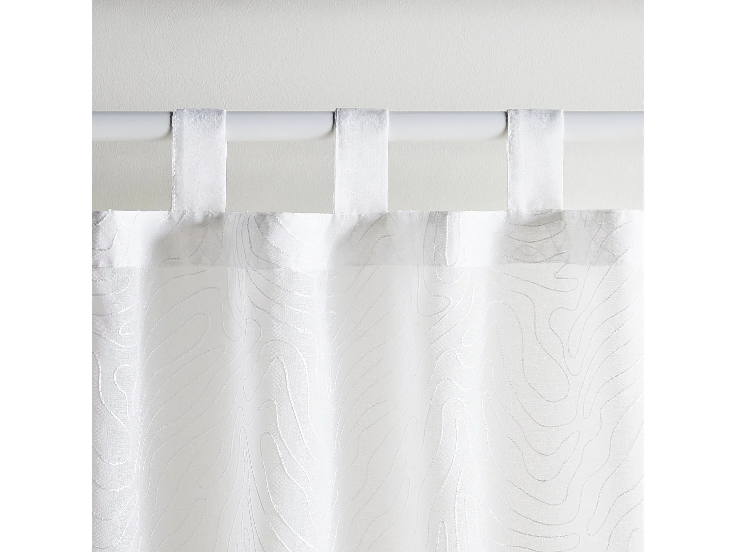 Durchsichtiger Vorhang Arties mittelweiß 140 x 250