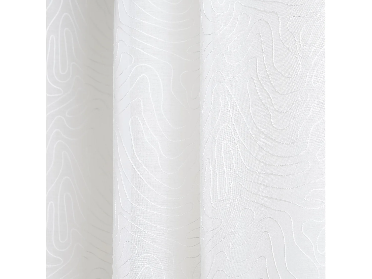 Durchsichtiger Vorhang Arties mittelweiß 140 x 250