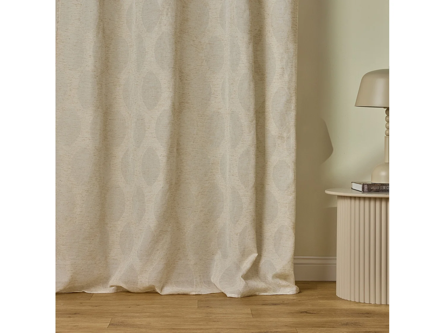 VORHANG MIT LEINEN Diako dunkelbeige 140 x 250