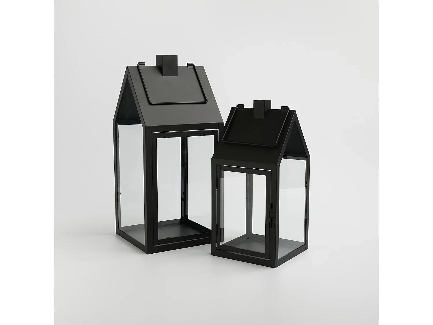 Laterne Echo mittelschwarz 45 x 20 x 20