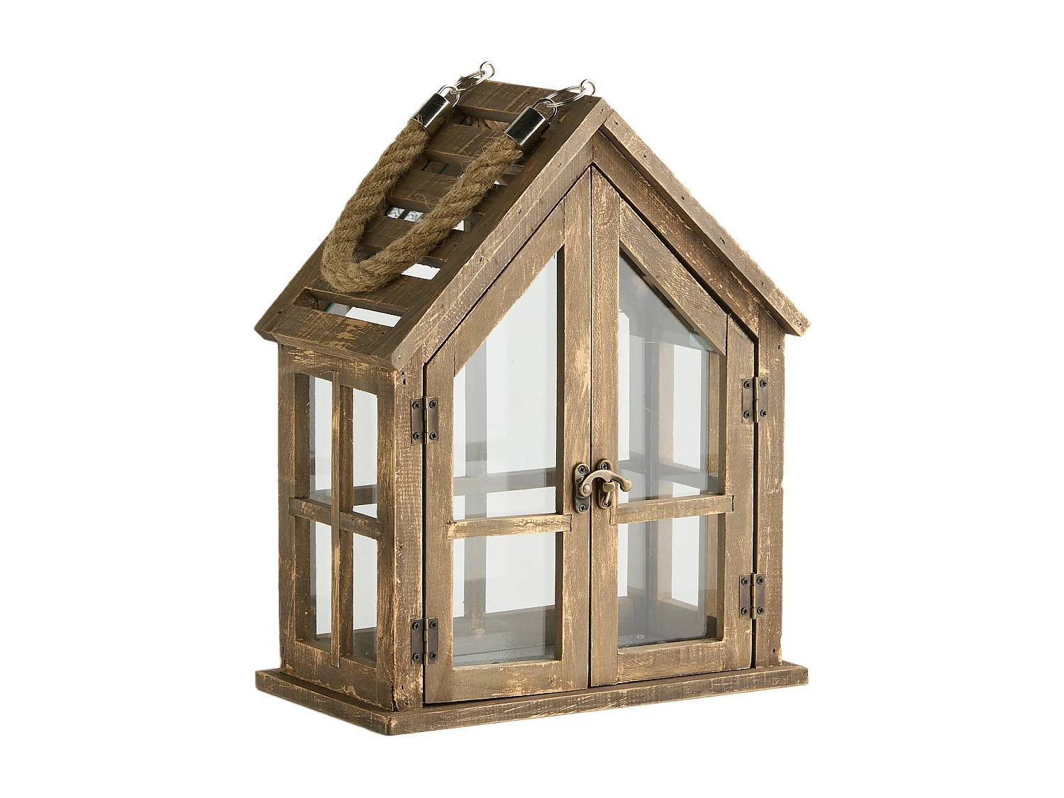 Lanterne Homesi brun moyen 33 x 25 x 15