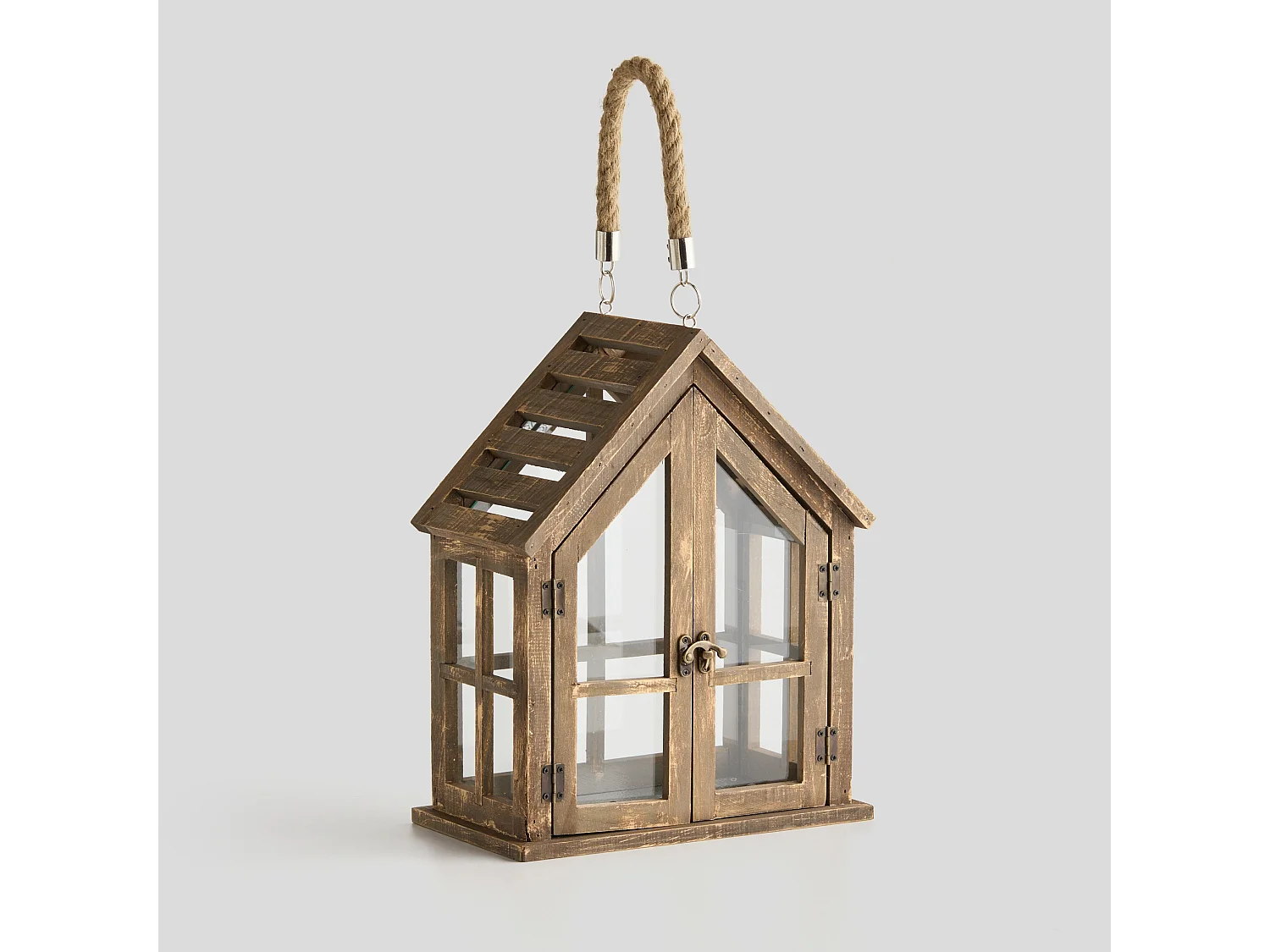 Lanterne Homesi brun moyen 33 x 25 x 15