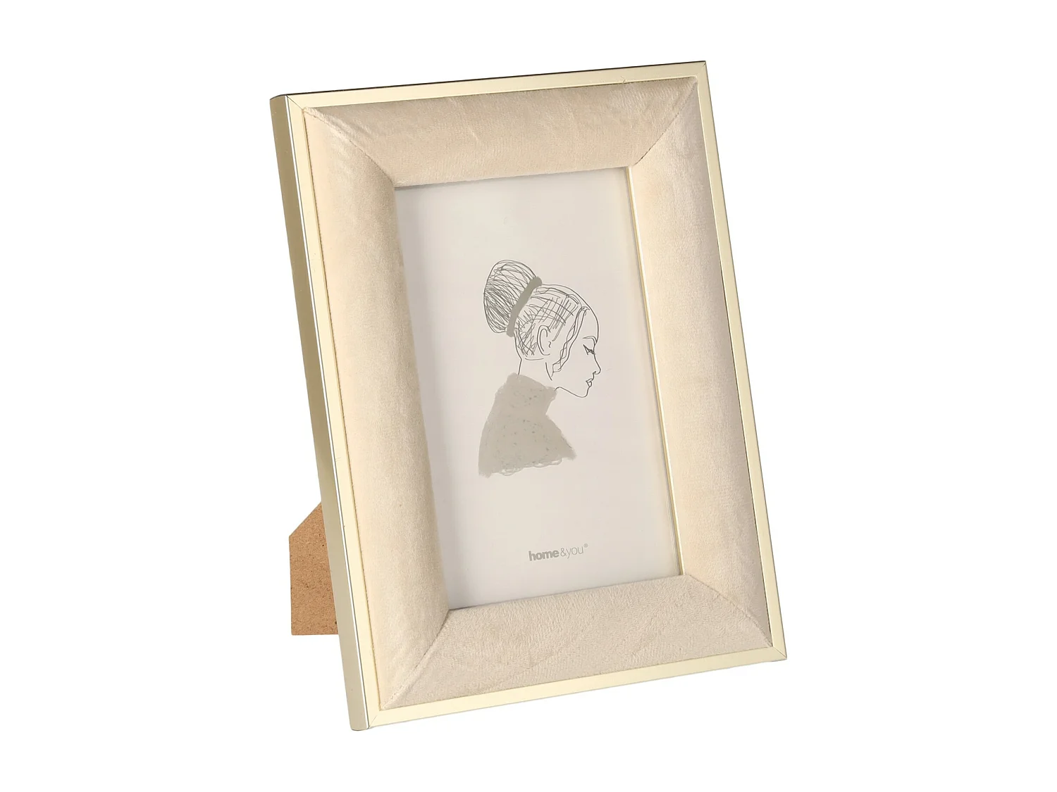 Cadre Veloriso Beige Moyen 21 x 2 x 16