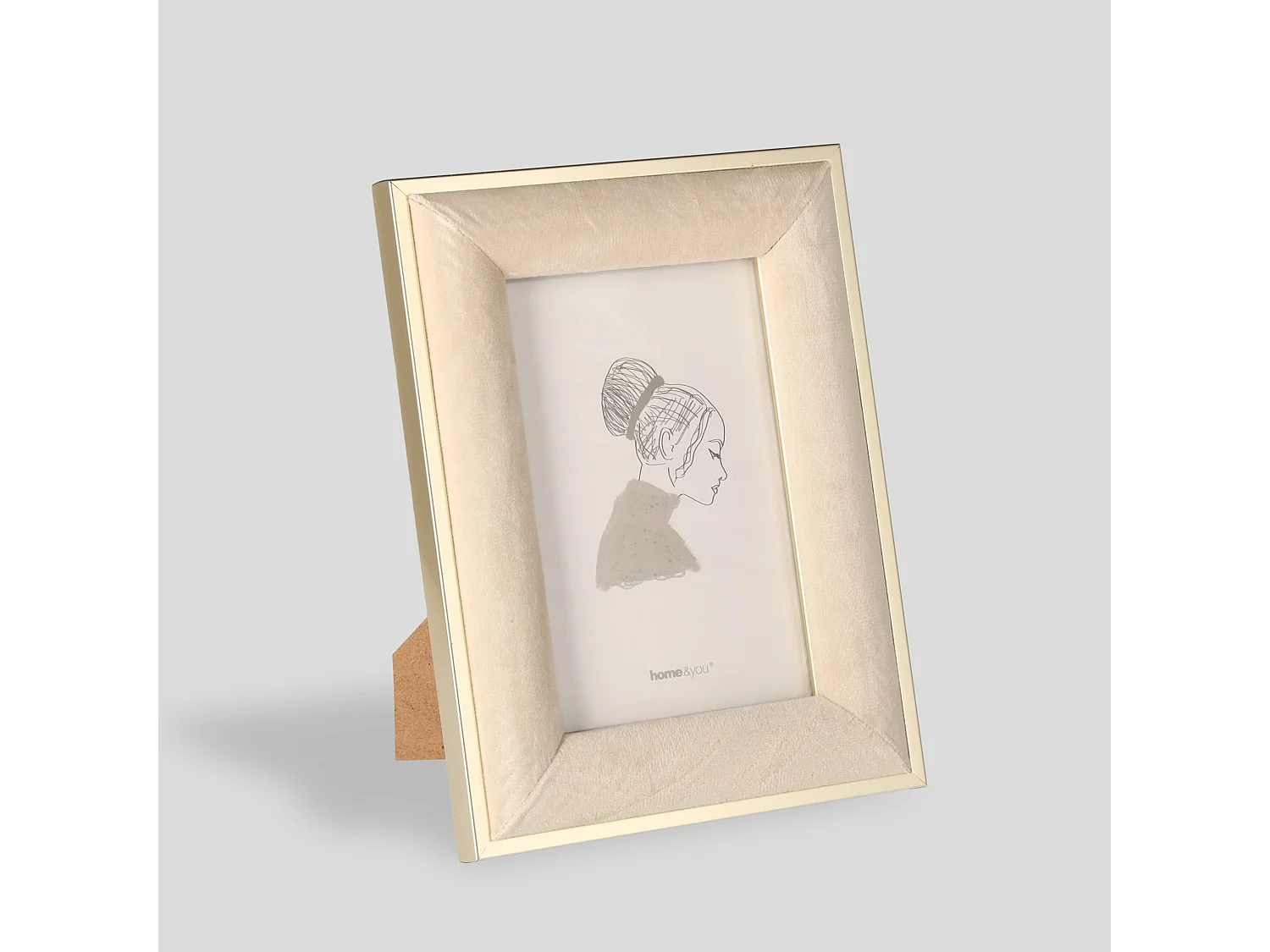 Cadre Veloriso Beige Moyen 21 x 2 x 16