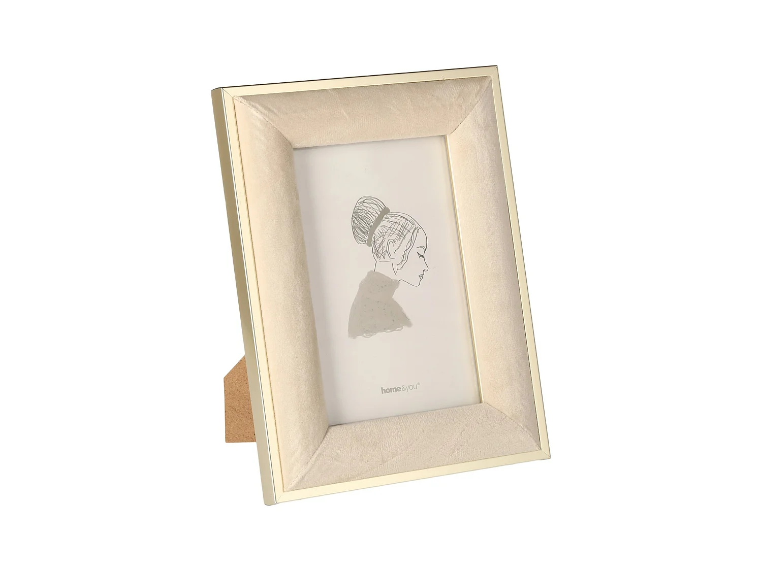 Rahmen Veloriso mittleres Beige 21 x 2 x 16cm