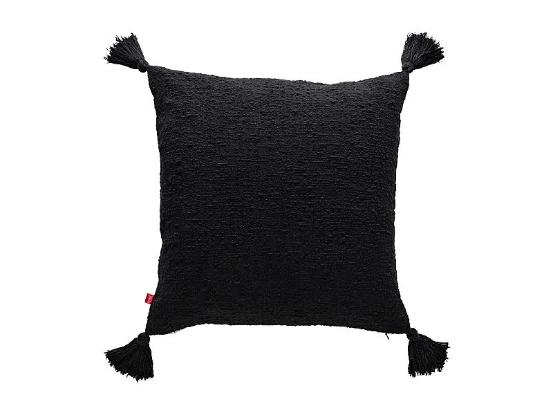 Einfarbige Kissenbezug Kolina mittelschwarz 45x45 cm