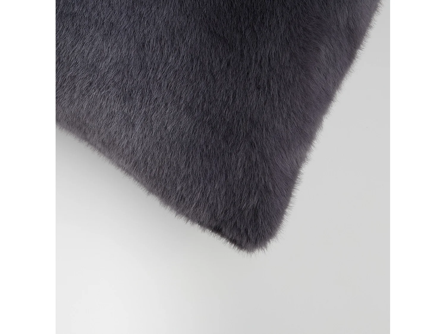 Pelz-Kissenbezug Molinio dunkelgrau 45x45