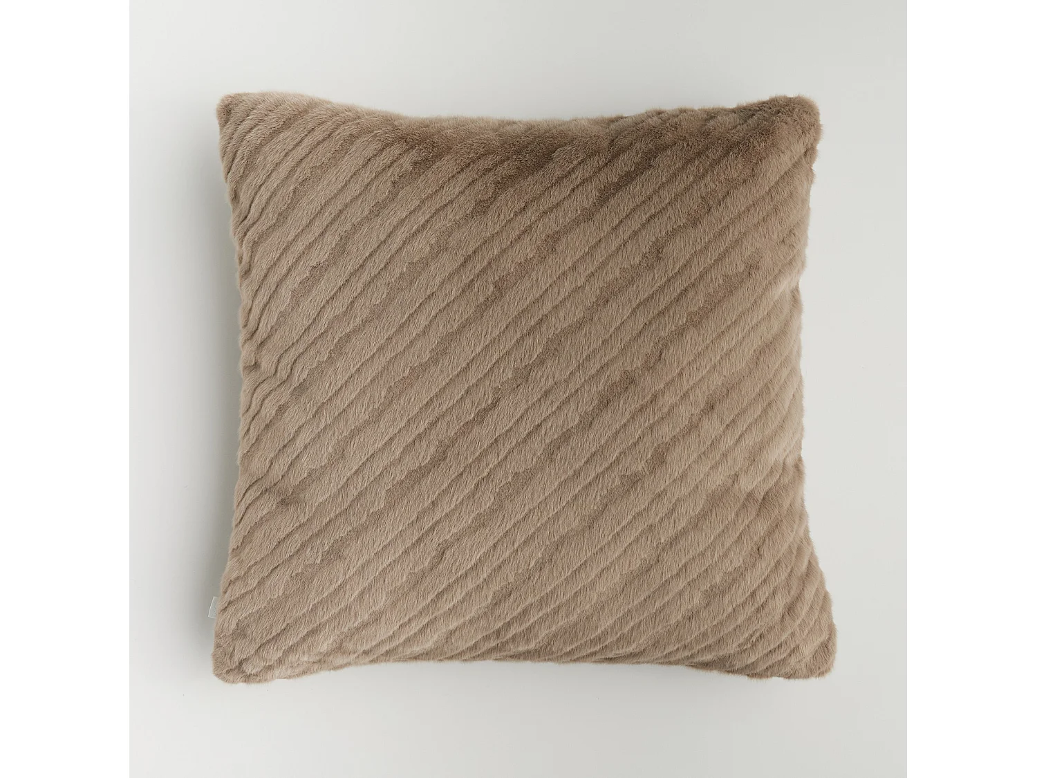 Pelz-Kissenbezug Pufos hellbraun 45x45 cm