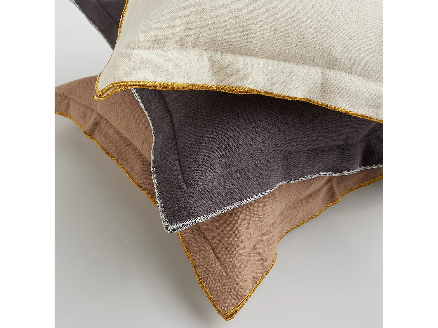 Kissenbezug Taromina dunkelbeige 45 x 45