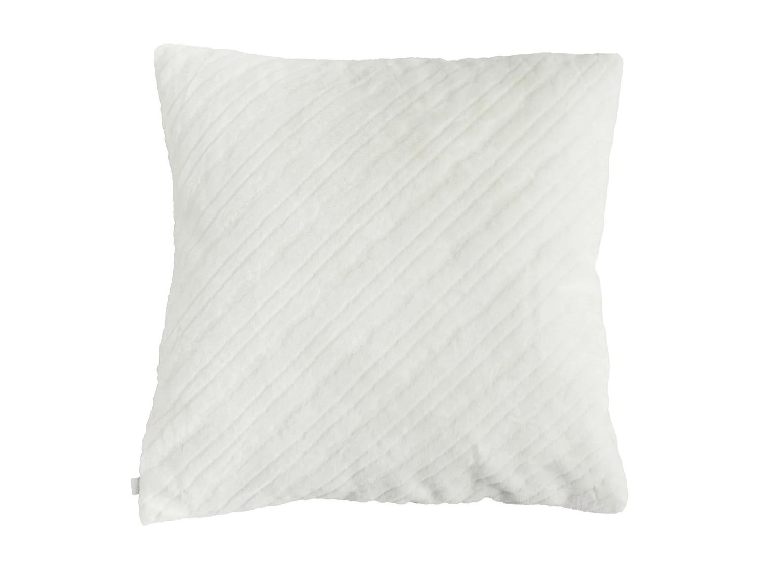 Pelz-Kissenbezug Pufos mittelweiß 45x45 cm