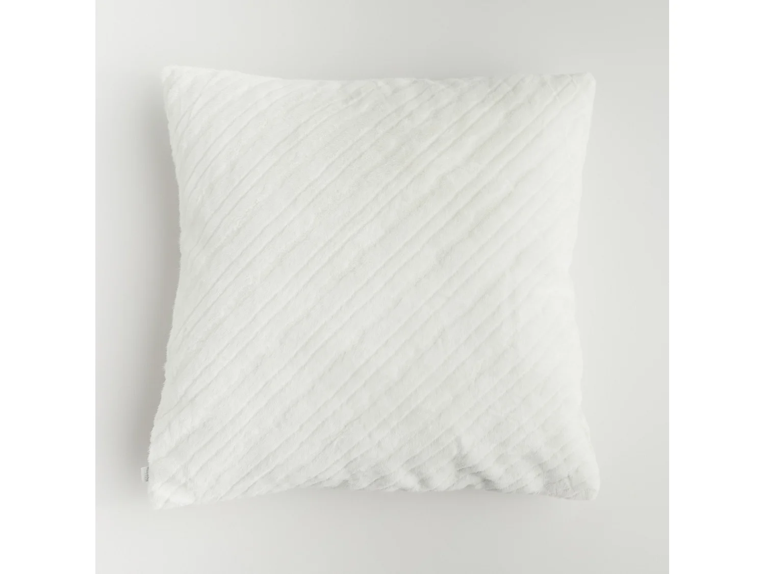 Pelz-Kissenbezug Pufos mittelweiß 45x45 cm