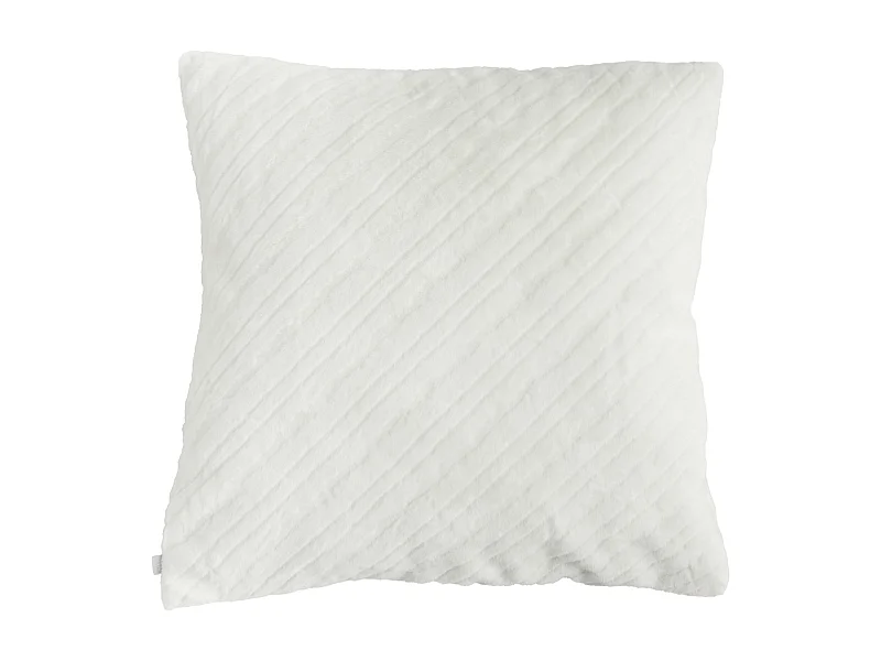 Pelz-Kissenbezug Pufos mittelweiß 45x45 cm