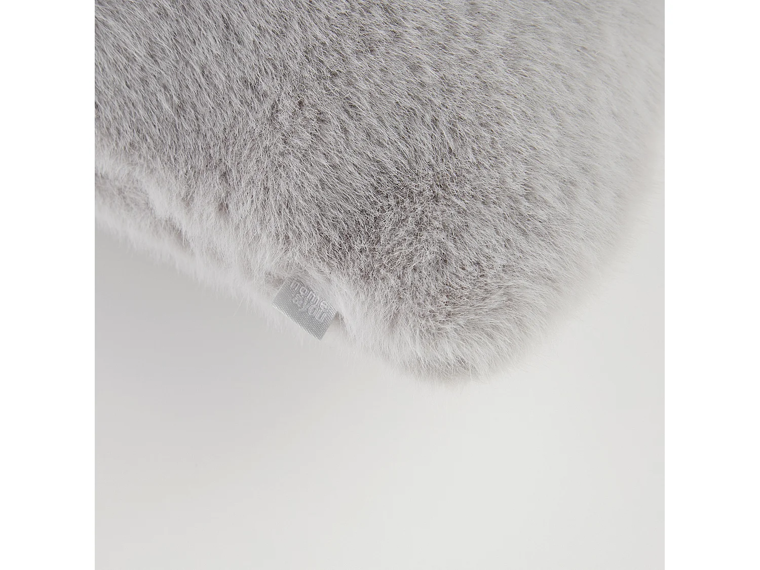 Pelz-Kissenbezug Molinio hellgrau 45 x 45