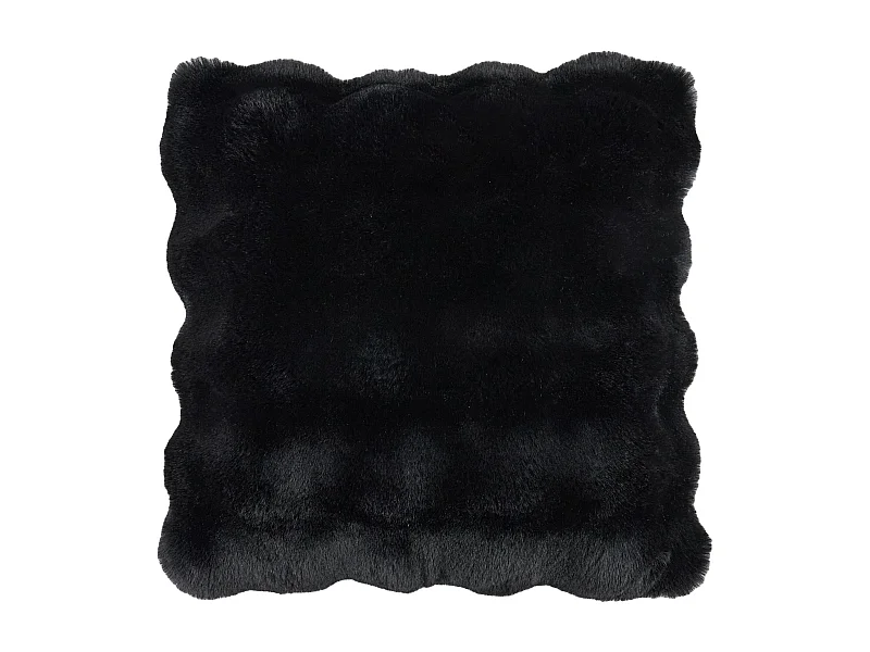 Pelz-Kissenbezug Bares mittelschwarz 45 x 45 cm