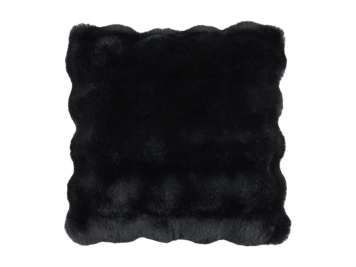 Pelz-Kissenbezug Bares mittelschwarz 45 x 45 cm