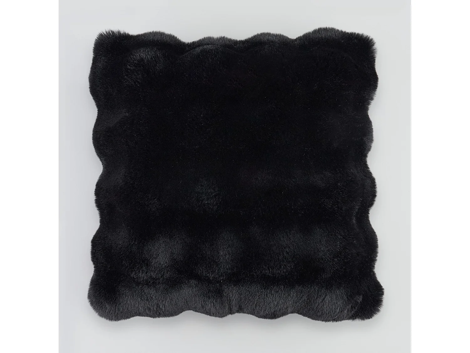 Pelz-Kissenbezug Bares mittelschwarz 45 x 45 cm