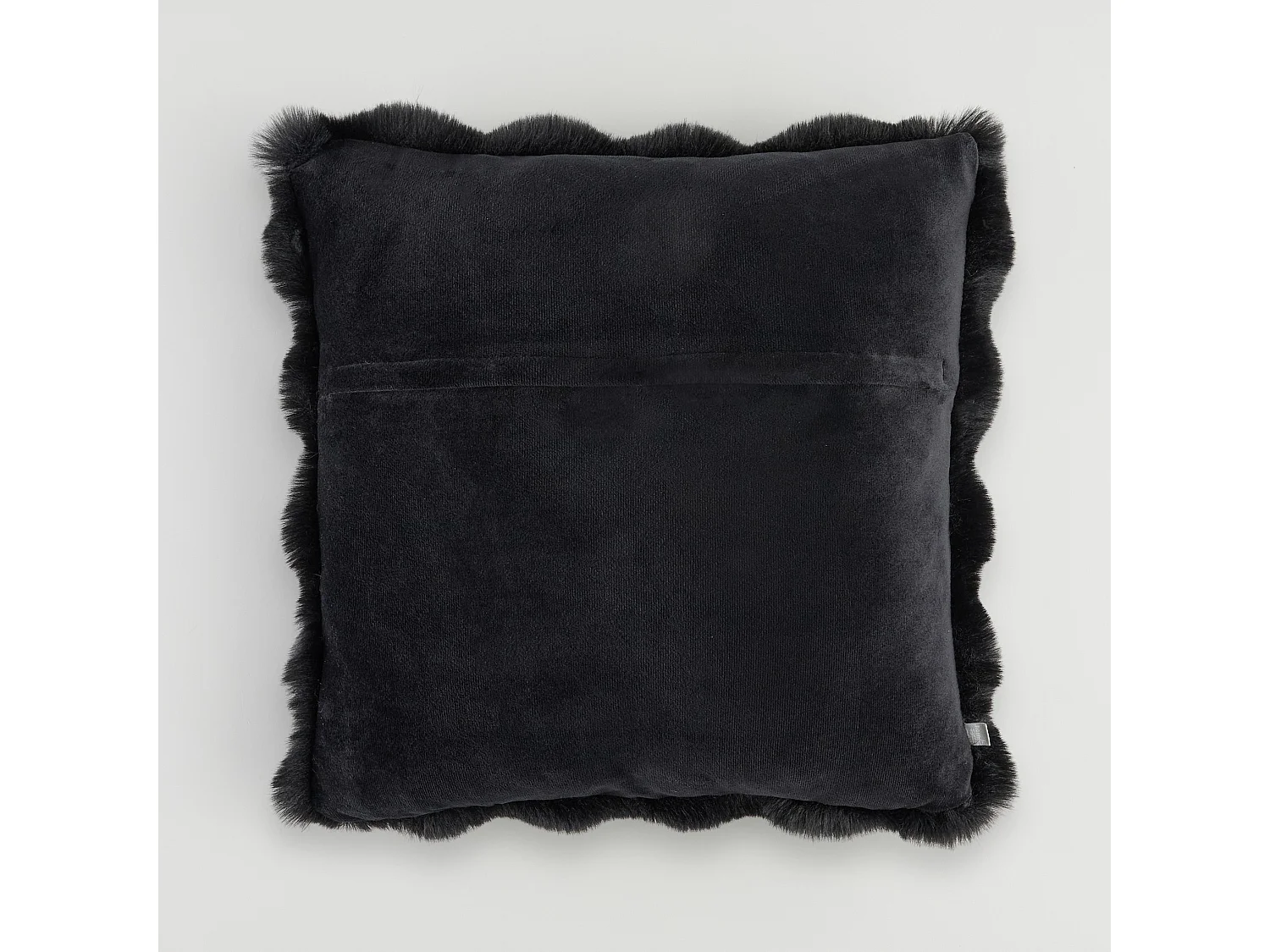 Pelz-Kissenbezug Bares mittelschwarz 45 x 45 cm