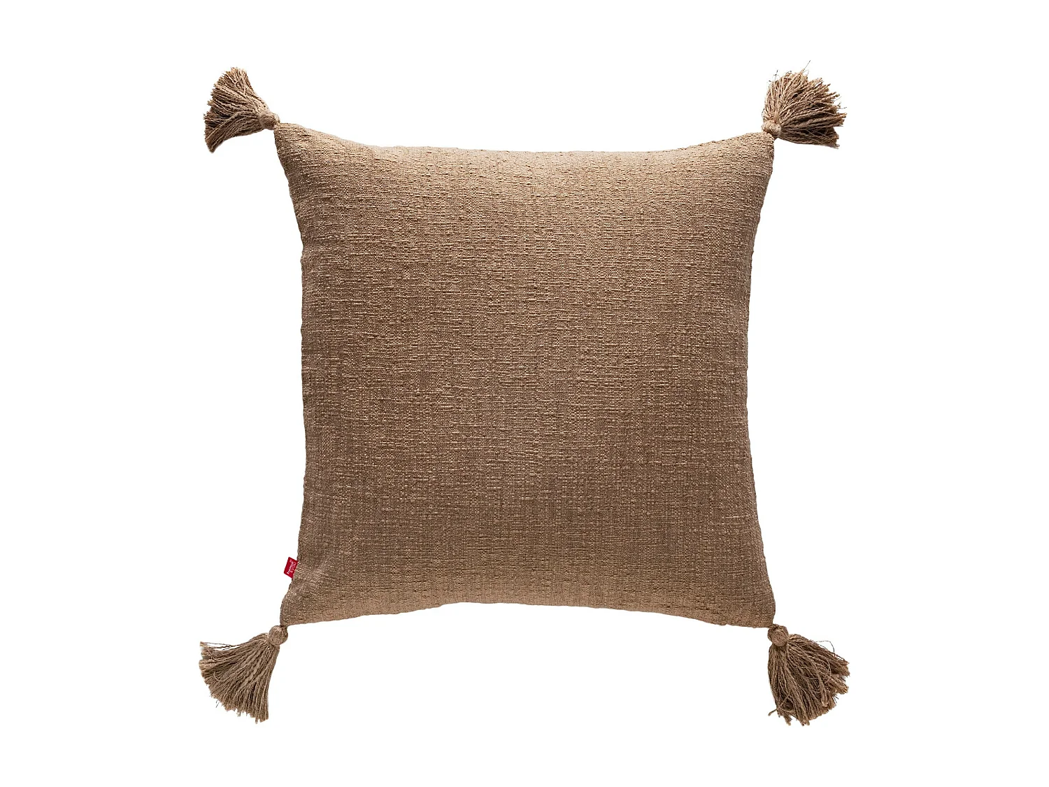 Einfarbige Kissenbezug Kolina Dunkelbeige 45 x 45