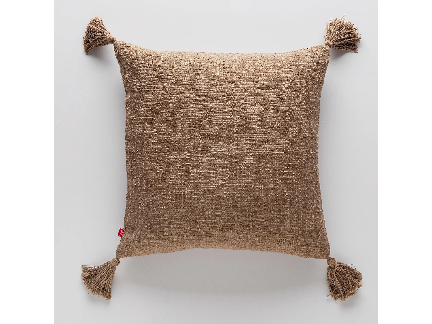 Einfarbige Kissenbezug Kolina Dunkelbeige 45 x 45