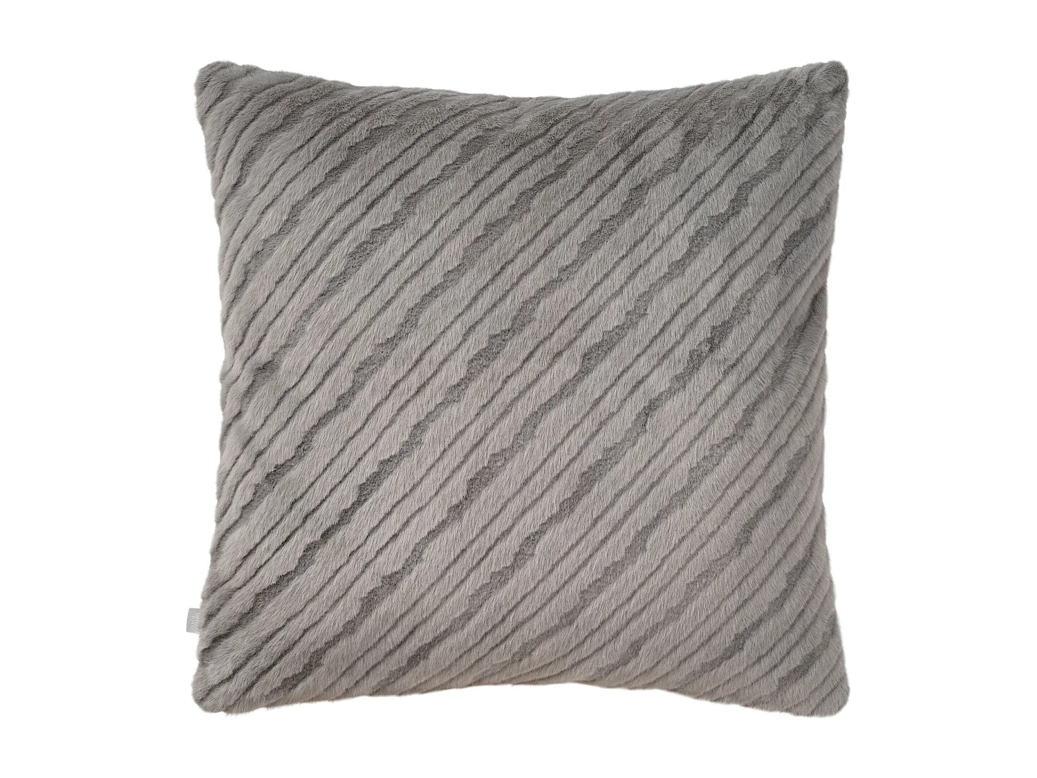 Pelz-Kissenbezug Pufos Mittelgrau 45x45 cm