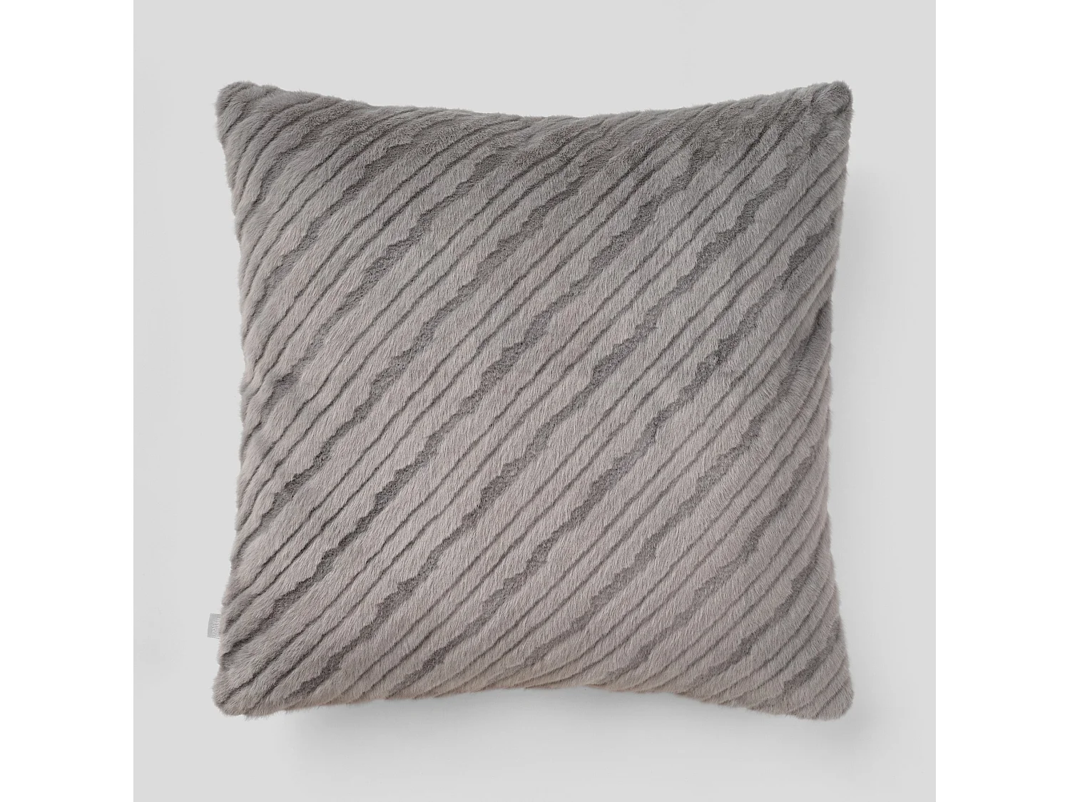 Pelz-Kissenbezug Pufos Mittelgrau 45x45 cm