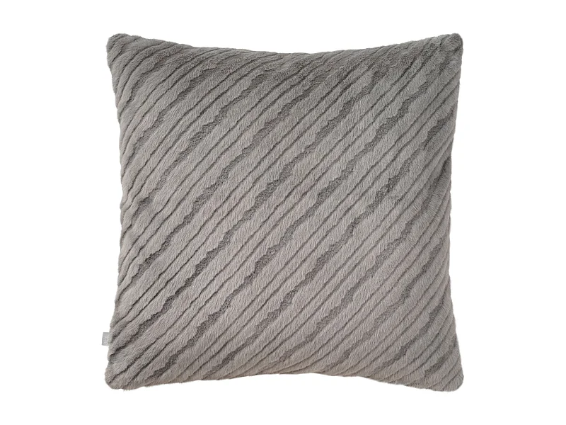 Pelz-Kissenbezug Pufos Mittelgrau 45x45 cm