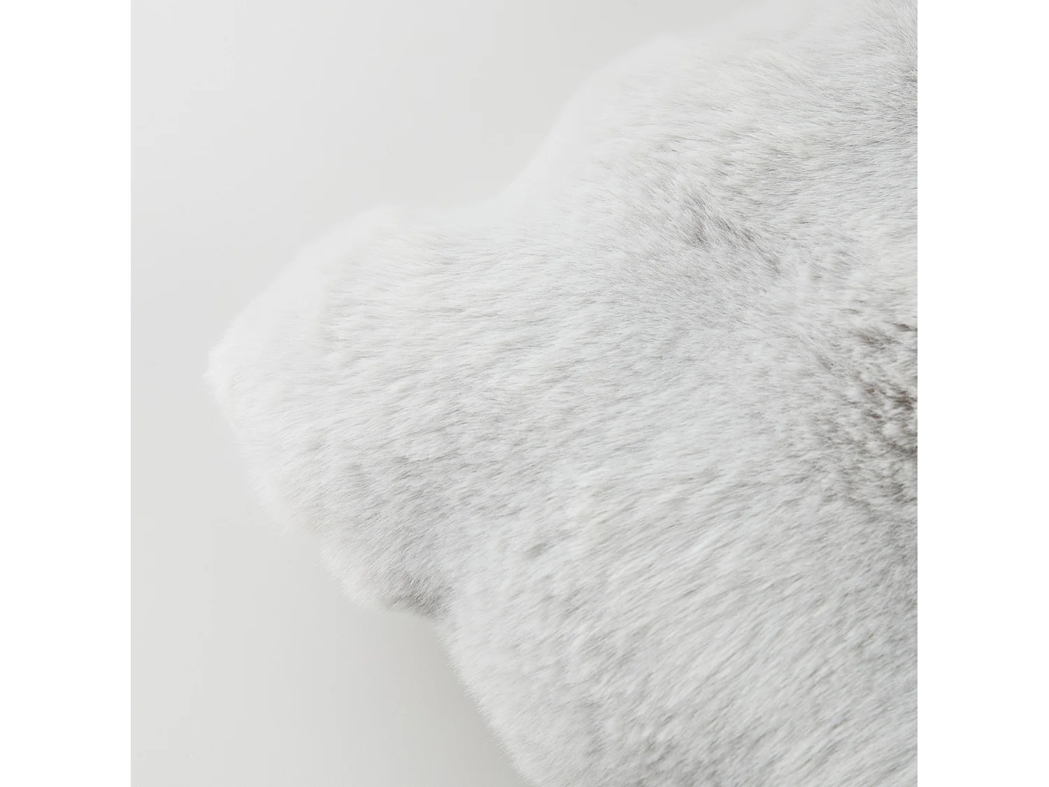 Pelz-Kissenbezug Bares hellgrau 45x45