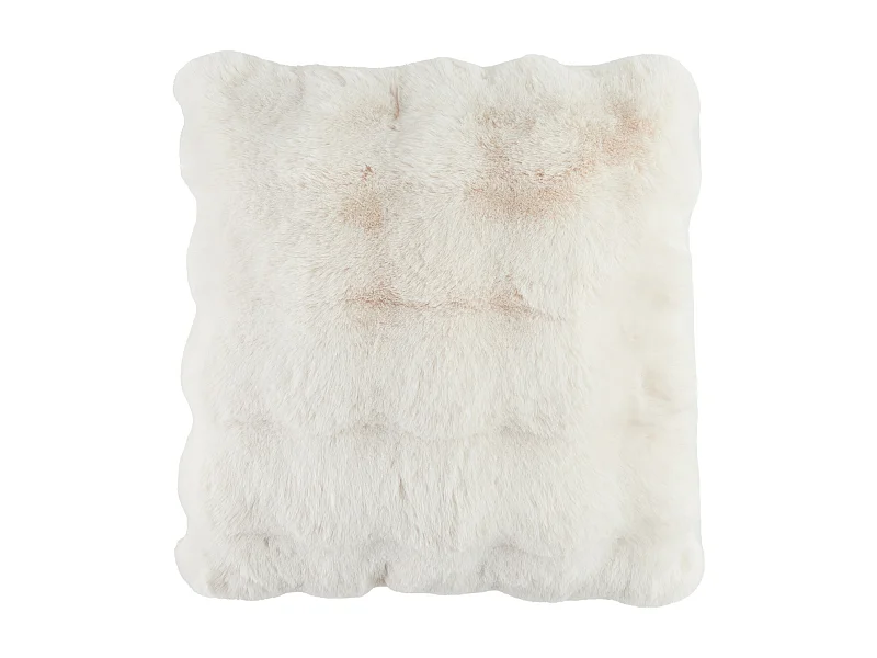 Pelz-Kissenbezug Bares mittleres Beige 45 x 45