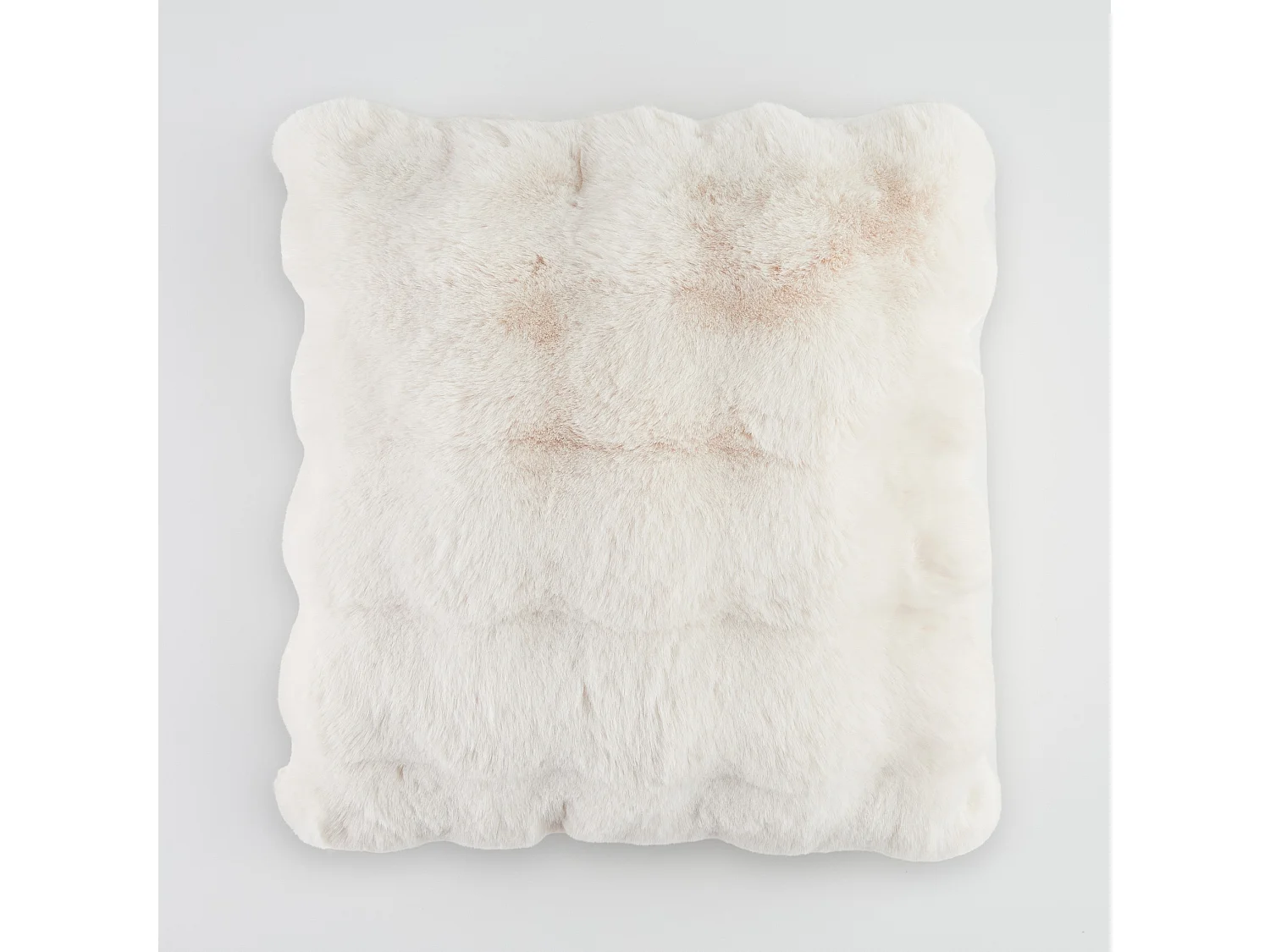 Pelz-Kissenbezug Bares mittleres Beige 45 x 45