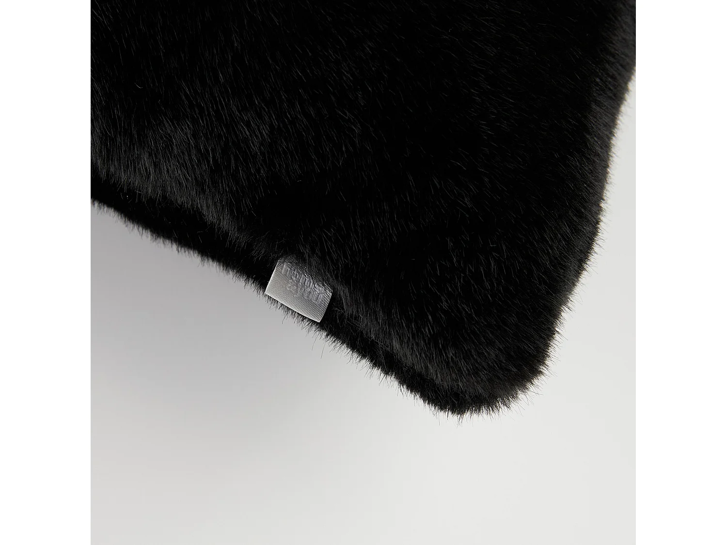 Pelz-Kissenbezug Molinio mittelschwarz 45x45cm