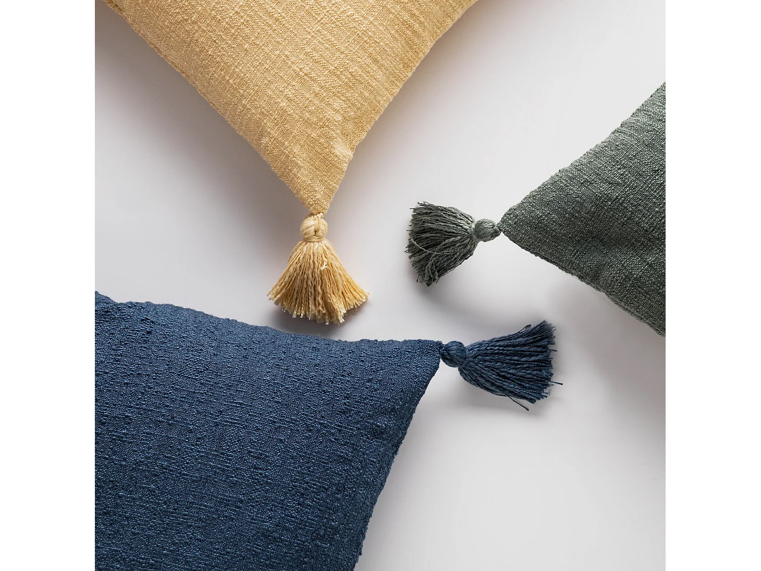 Einfarbige Kissenbezug Kolina Dunkelblau 45x45